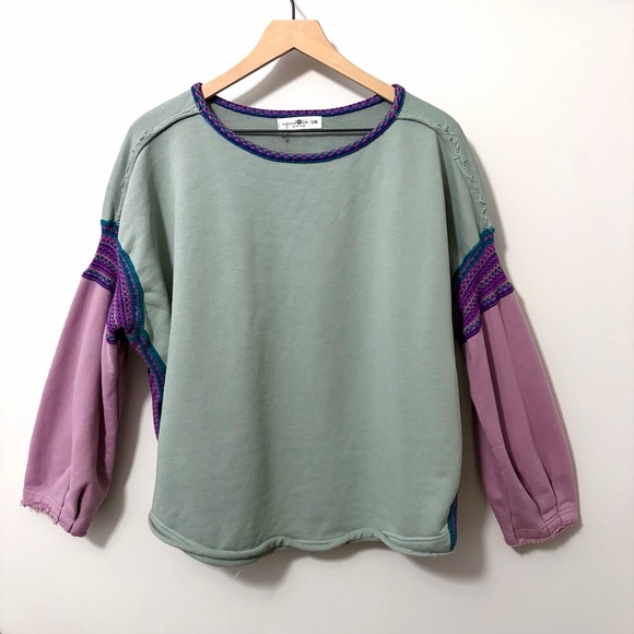 NATURAL LIFE Multicolor Sweatshirt with Green and Pink - Picture 4 of 11